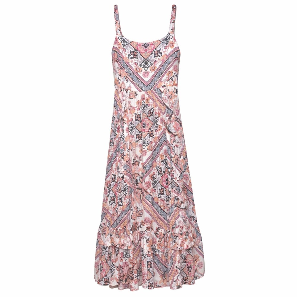 Abel the Label Boho Patchwork Maxi Dress Womens Size M Cottagecore Retro Revival